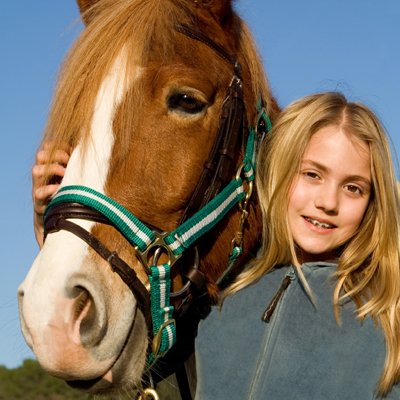 child with horse